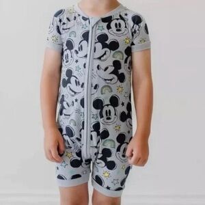 Little Sleepies PLAY Disney Mickey Forever Bamboo Shorty Romper Size 2T